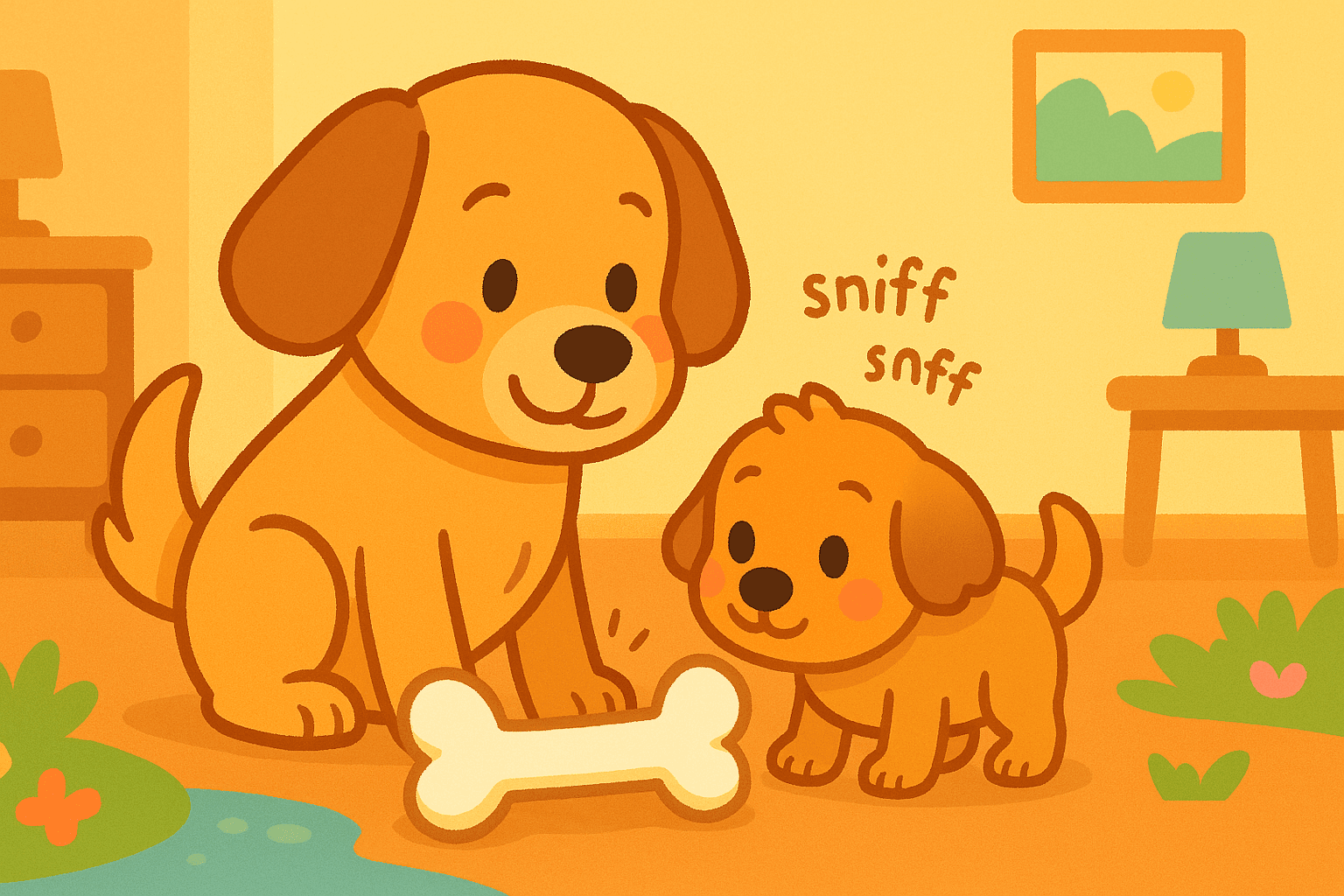 Anjing Kecil Mencari Tulang