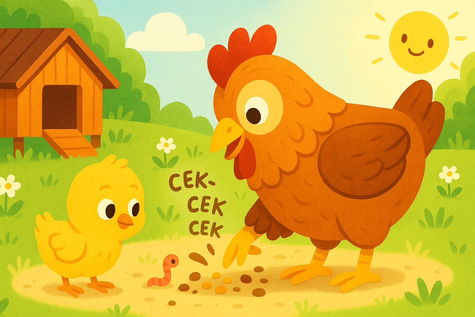 Ayam Kecil Mencari Makanan